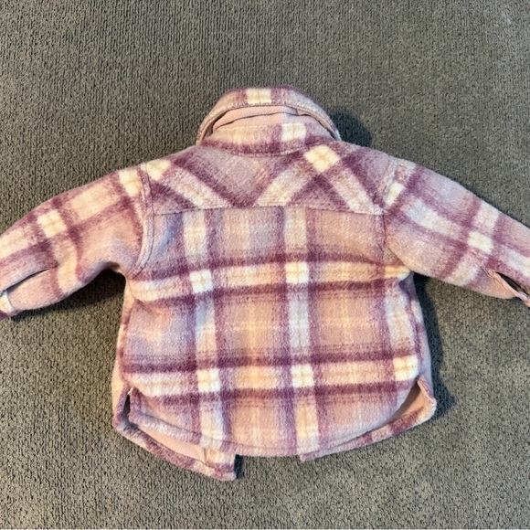 6 Month Carter's Purple and Cream Plaid Jacket So Warm and Cozy - Picture 4 of 4